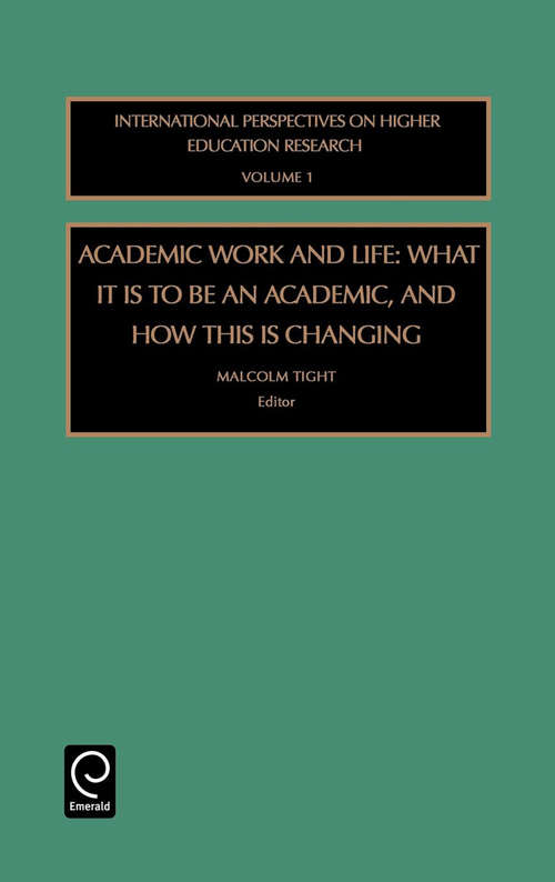 Book cover of Academic Work And Life (PDF)