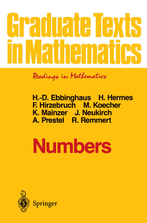 Book cover of Numbers (1991) (Graduate Texts in Mathematics #123)