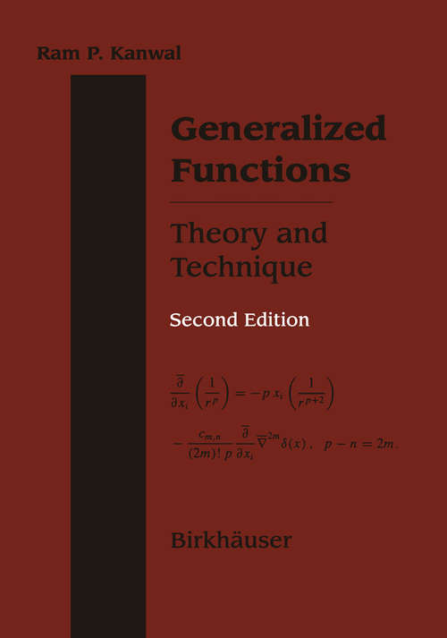 Book cover of Generalized Functions Theory and Technique: Theory and Technique (2nd ed. 1998)