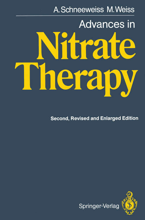 Book cover of Advances in Nitrate Therapy (2nd ed. 1990)