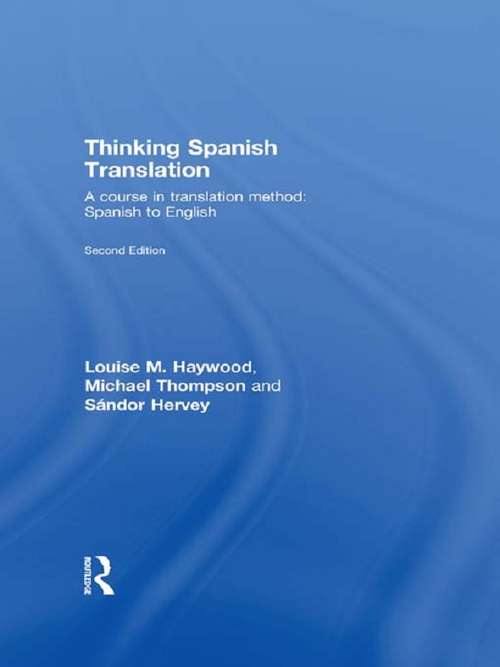 Book cover of Thinking Spanish Translation: Spanish to English