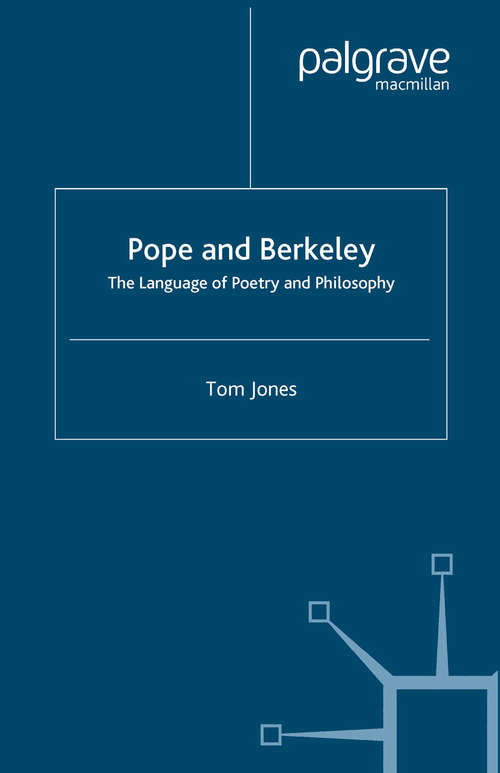 Book cover of Pope and Berkeley: The Language of Poetry and Philosophy (2005)