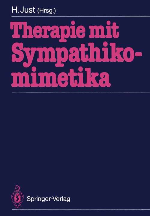 Book cover of Therapie mit Sympathikomimetika (1987)