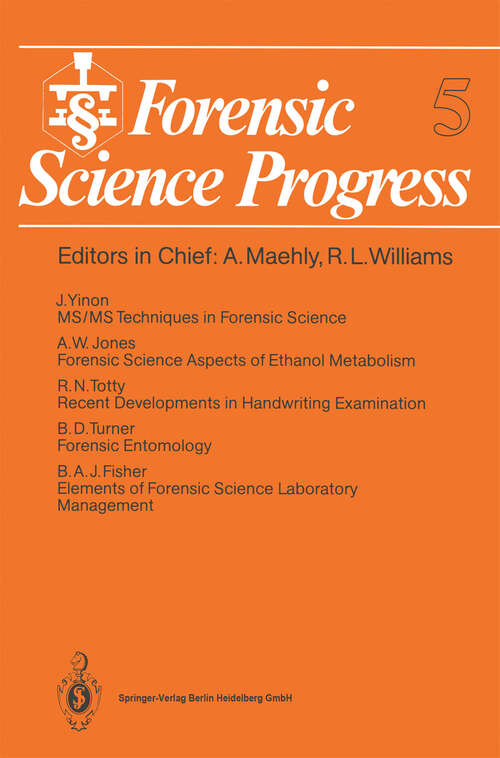 Book cover of Forensic Science Progress (1991) (Forensic Science Progress #5)