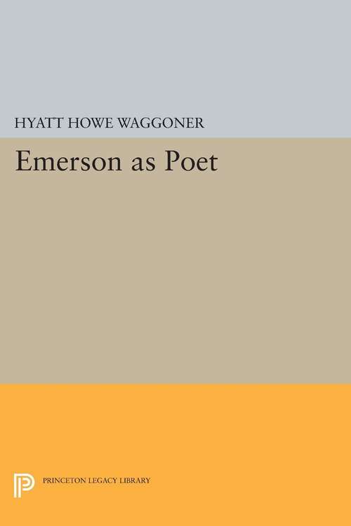 Book cover of Emerson as Poet