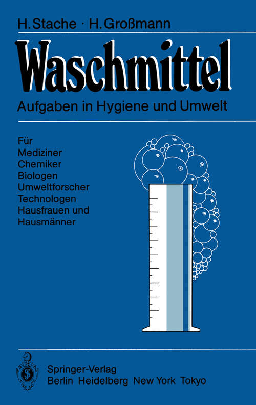 Book cover of Waschmittel: Aufgaben in Hygiene und Umwelt (1985)