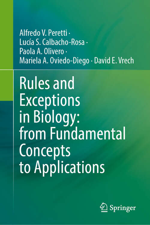 Book cover of Rules and Exceptions in Biology: from Fundamental Concepts to Applications (2024)