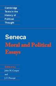 Book cover of Seneca: Moral And Political Essays (Cambridge Texts In The History Of Political Thought Ser.)