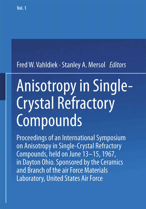 Book cover of Anisotropy in Single-Crystal Refractory Compounds (pdf) (1968)