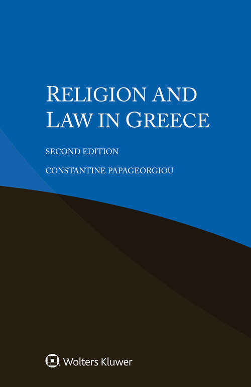 Book cover of Religion and Law in Greece