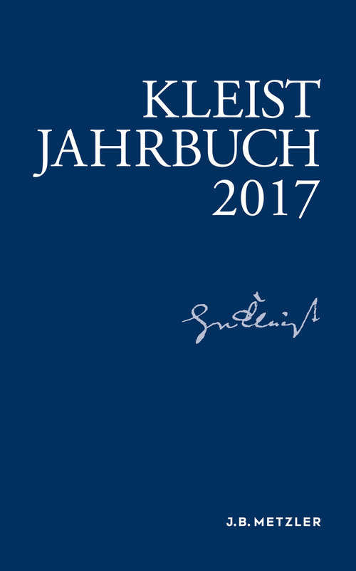 Book cover of Kleist-Jahrbuch 2017 (Kleist-Jahrbuch)