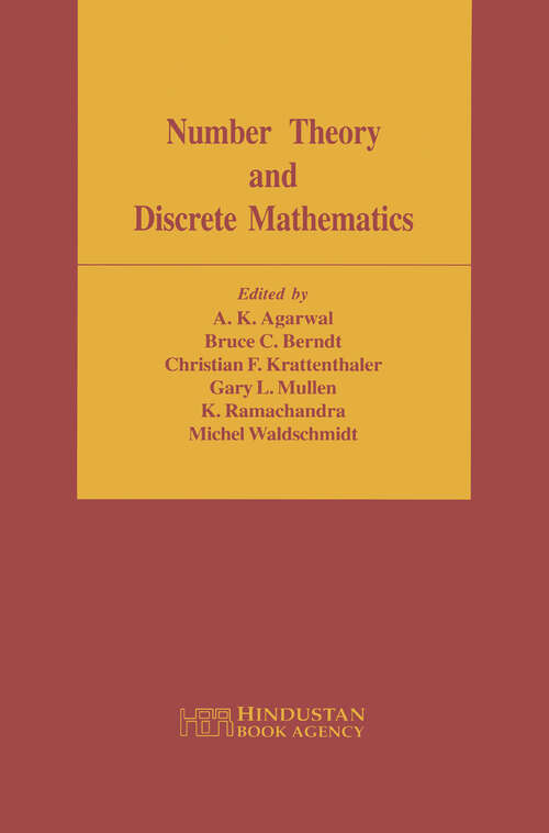 Book cover of Number Theory and Discrete Mathematics