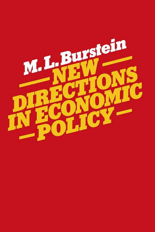 Book cover of New Directions in Economic Policy (1st ed. 1978)