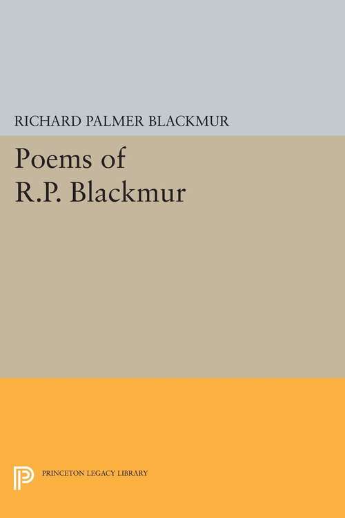 Book cover of Poems of R.P. Blackmur