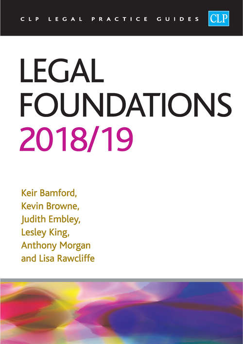 Book cover of Legal Foundations 2018/19