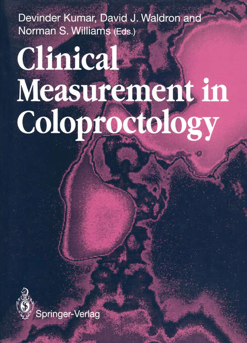 Book cover of Clinical Measurement in Coloproctology (1991)