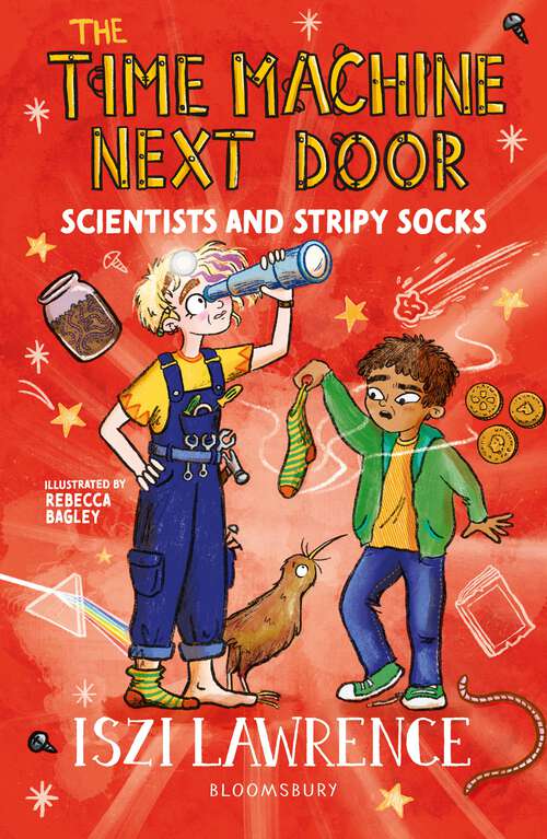 Book cover of The Time Machine Next Door: Scientists and Stripy Socks