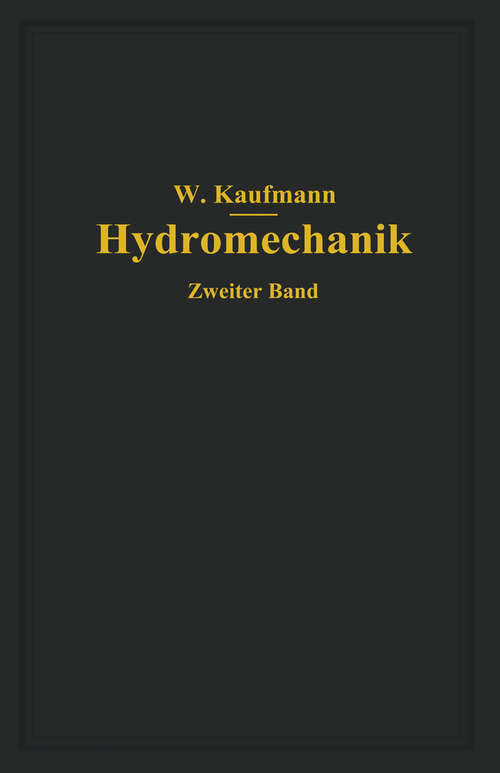 Book cover of Ausgewählte Kapitel aus der technischen Strömungslehre (1934)