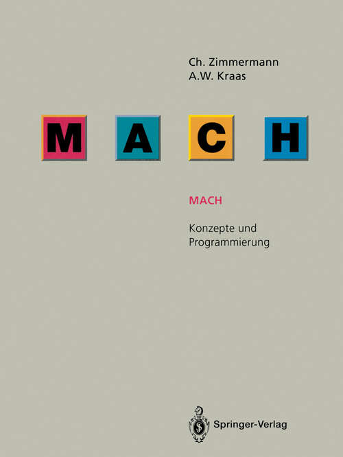 Book cover of Mach: Konzepte und Programmierung (1993)