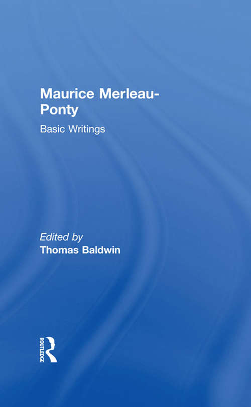Book cover of Maurice Merleau-Ponty: Basic Writings