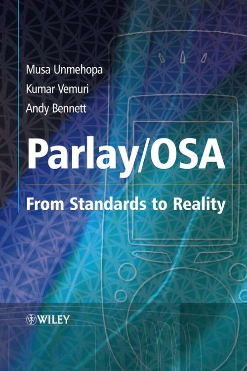 Book cover of Parlay / OSA: From Standards to Reality
