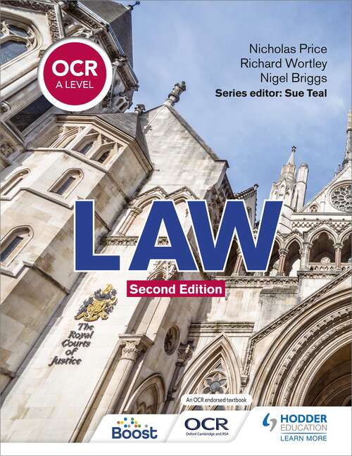 Book cover of OCR A Level Law Second Edition
