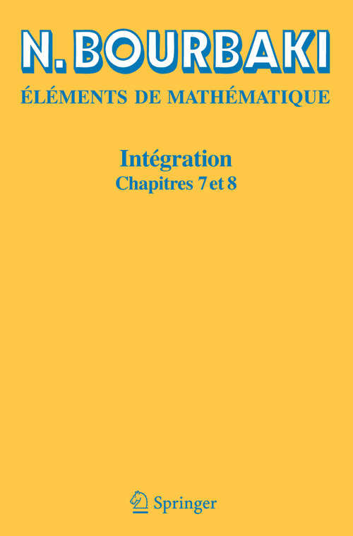 Book cover of Intégration: Chapitres 7 à 8 (Réimpression inchangée de l'édition originale de 1963)