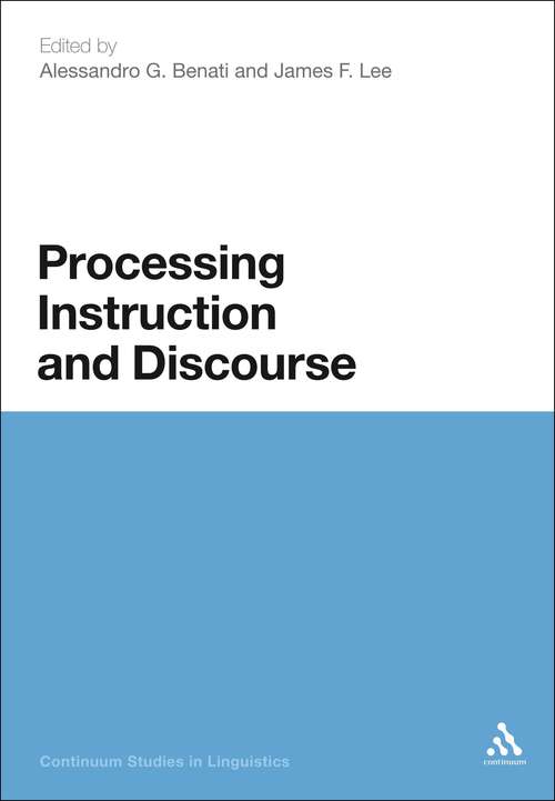 Book cover of Processing Instruction and Discourse