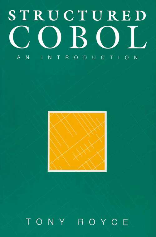 Book cover of Structured COBOL: An Introduction (1st ed. 1992)