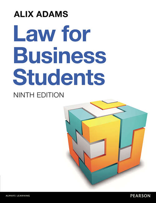 Book cover of Law For Business Students