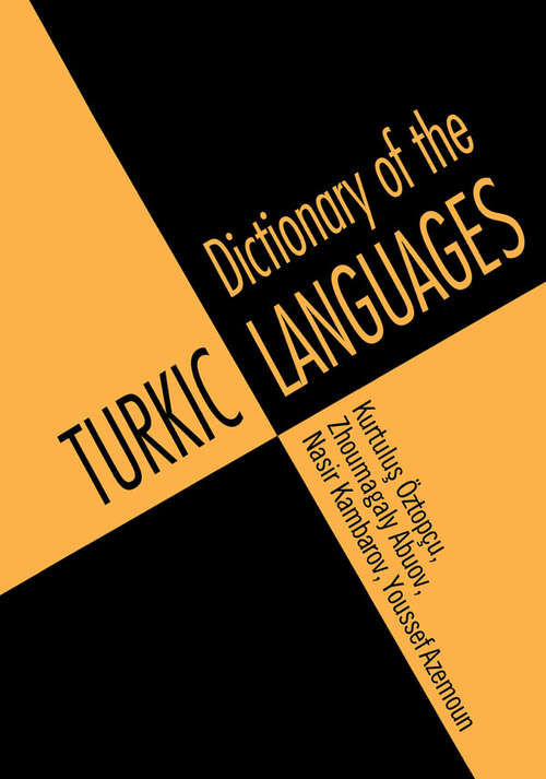 Book cover of Dictionary of Turkic Languages