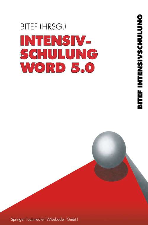 Book cover of Intensivschulung Word 5.0 (1990)