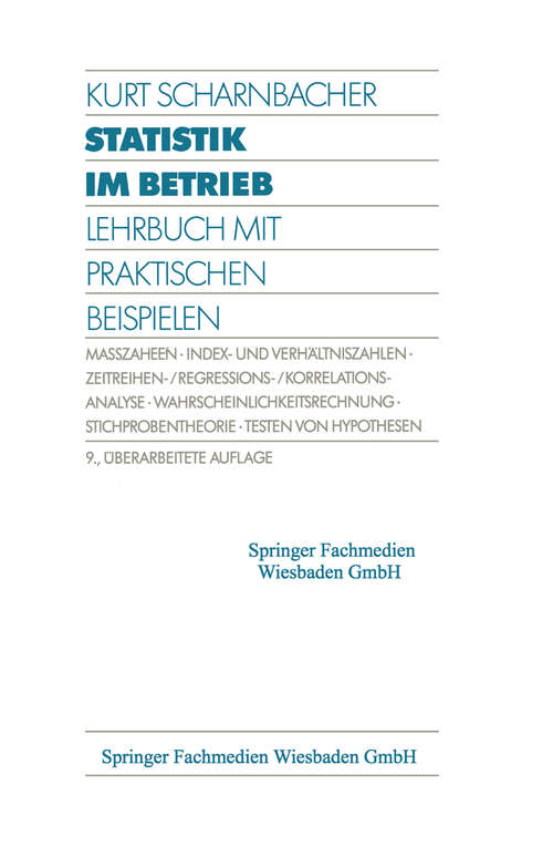 Book cover of Statistik im Betrieb: Lehrbuch mit Praktischen Beispielen (9. Aufl. 1992)