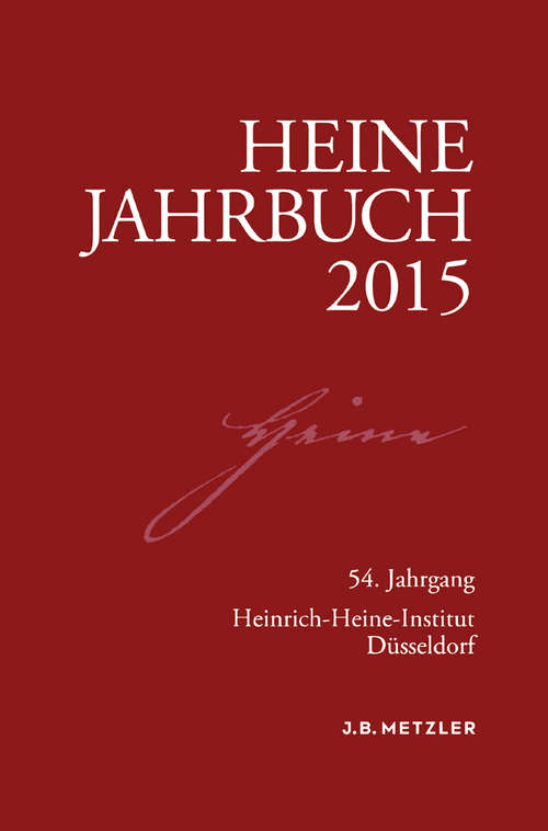 Book cover of Heine-Jahrbuch 2015 (1. Aufl. 2015)
