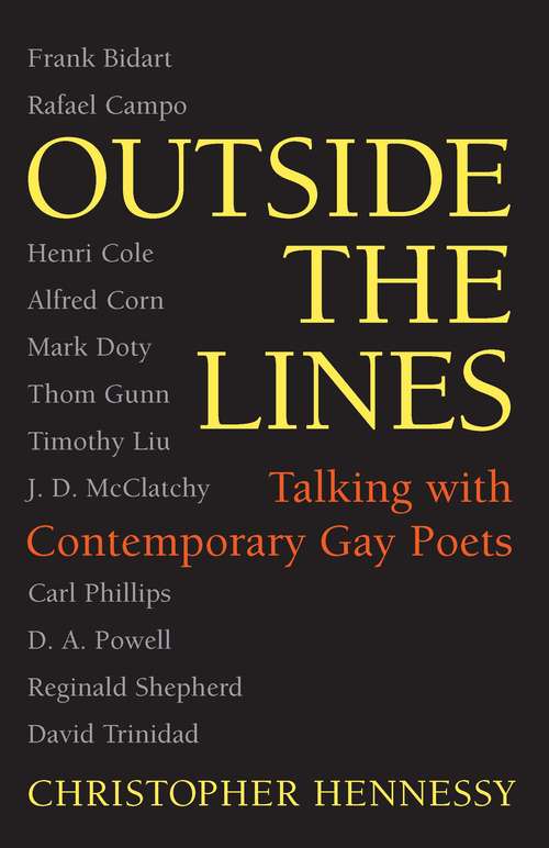 Book cover of Outside the Lines: Talking with Contemporary Gay Poets