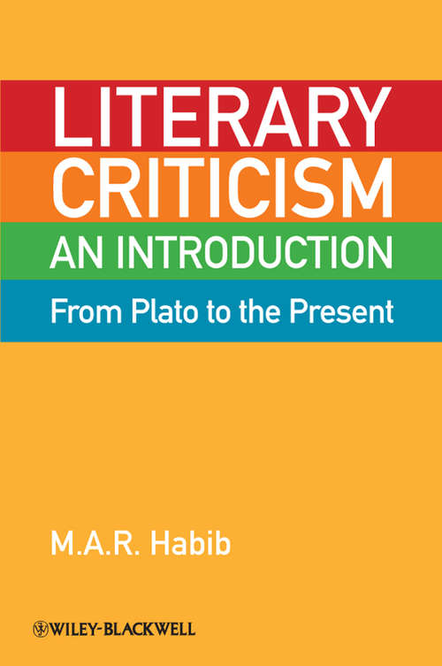 Book cover of Literary Criticism from Plato to the Present: An Introduction