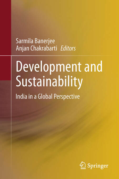 Book cover of Development and Sustainability: India in a Global Perspective (2013)