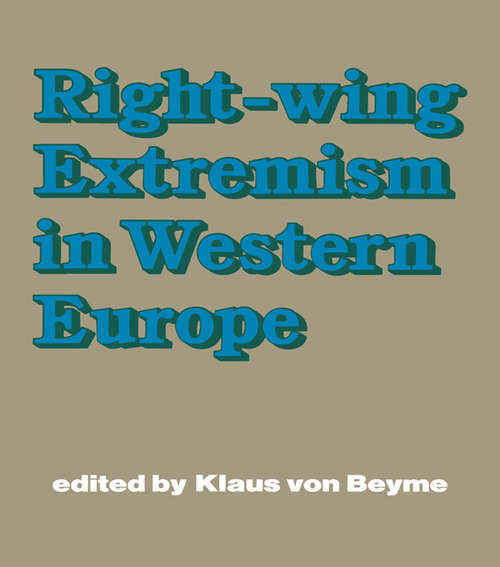 Book cover of Right-wing Extremism in Western Europe