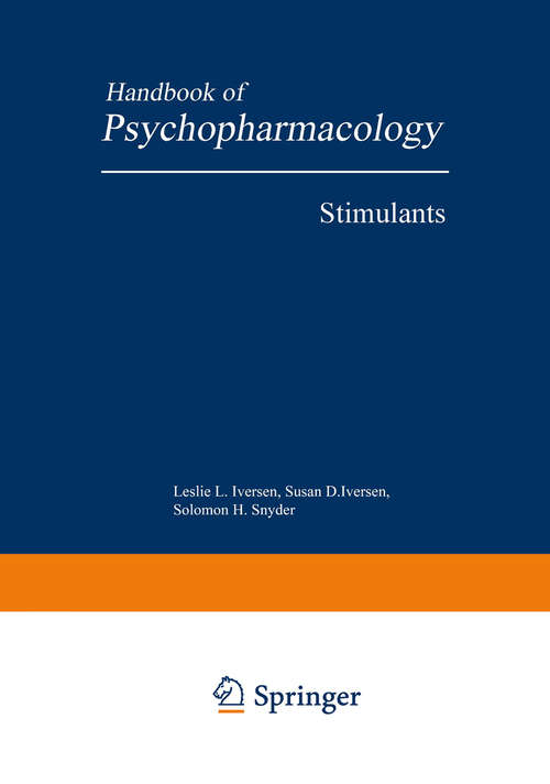 Book cover of Stimulants (1978) (Handbook of Psychopharmacology #11)