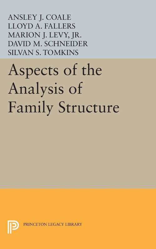 Book cover of Aspects of the Analysis of Family Structure (PDF)