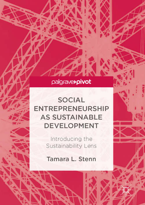 Book cover of Social Entrepreneurship as Sustainable Development: Introducing the Sustainability Lens