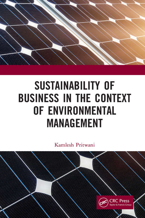 Book cover of Sustainability of Business in the Context of Environmental Management