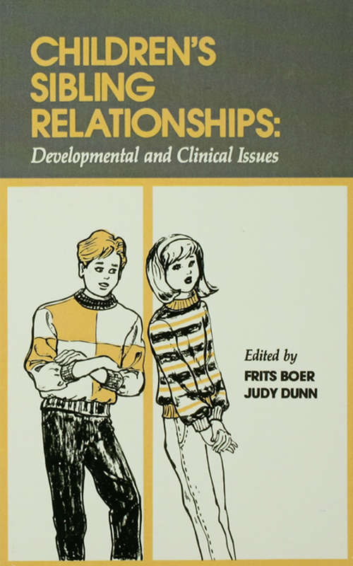 Book cover of Children's Sibling Relationships: Developmental and Clinical Issues