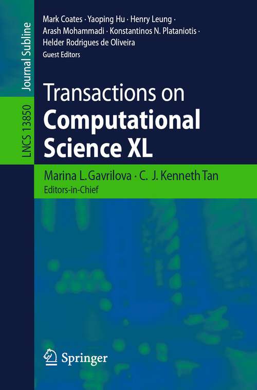 Book cover of Transactions on Computational Science XL (1st ed. 2023) (Lecture Notes in Computer Science #13850)