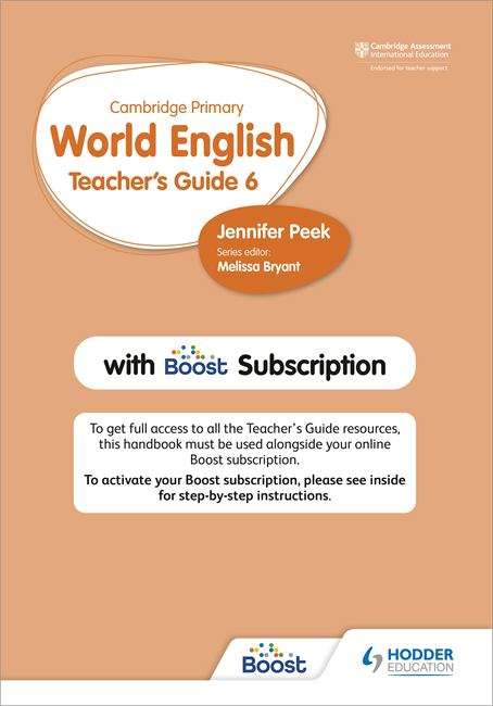 Book cover of Cambridge Primary World English Teacher's Guide Stage 6 with Boost Subscription