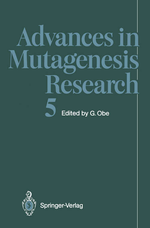 Book cover of Advances in Mutagenesis Research (1994) (Advances in Mutagenesis Research #5)