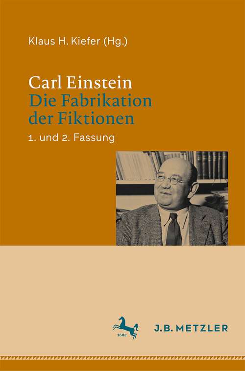 Book cover of Carl Einstein: 1. und 2. Fassung (1. Aufl. 2022)