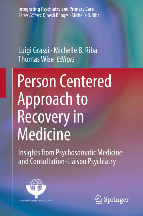Book cover of Person Centered Approach to Recovery in Medicine