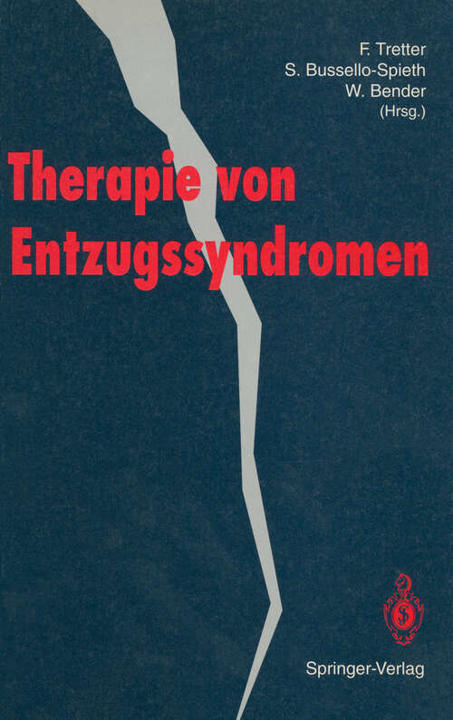 Book cover of Therapie von Entzugssyndromen (1994)