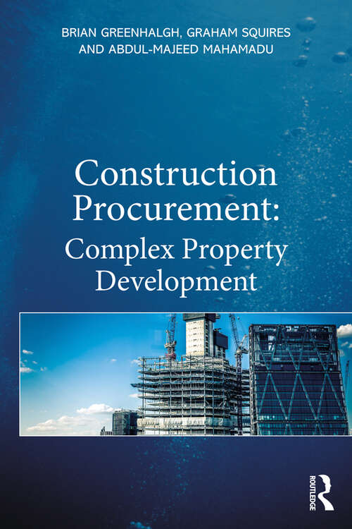 Book cover of Construction Procurement: Complex Property Development